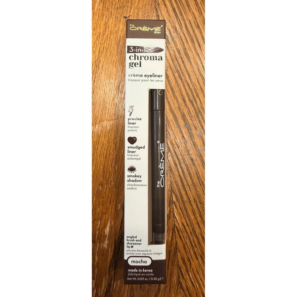 The Crème Shop 3-in-1 Chroma Gel Eyeliner Mocha Brown NEW